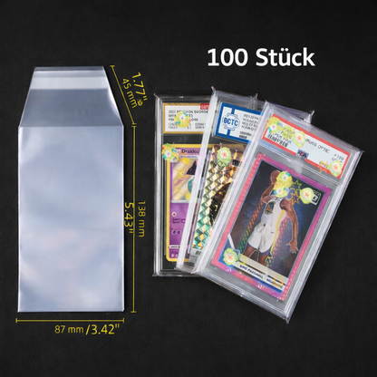 100x PSA Grading Card Schutzhüllen Folien Karten Sleeve TCG Pokemon One Piece